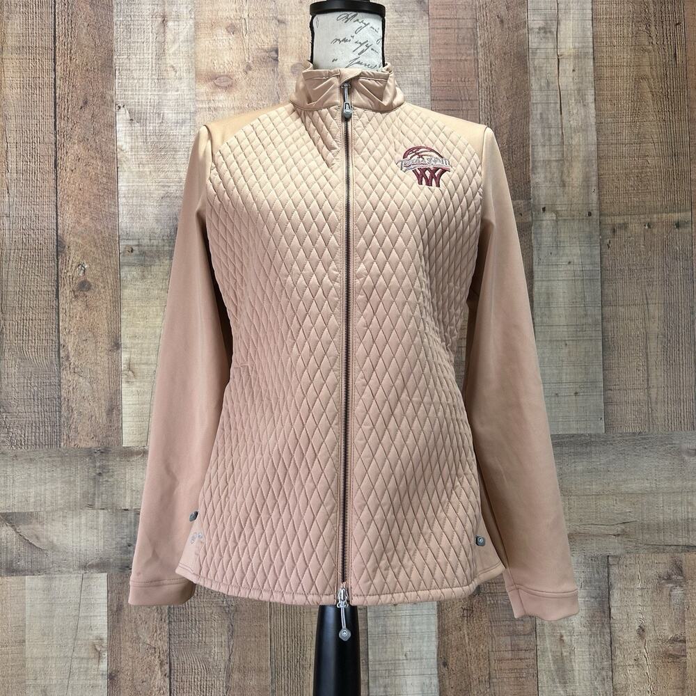 Peter Millar Merge Elite Diamond Hybrid Jacket Tan Texas A&M Embroidered Sz M